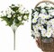 Artificial Daisies Flowers, 14.5 inch White Faux Little Daisy Bouquet, Floral Arrangement for Home Party Wedding Office Store Decor